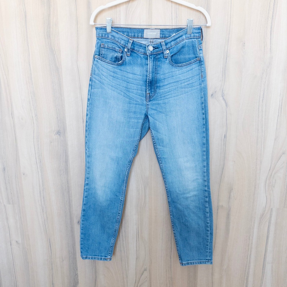 Everlane Womens High Rise Ankle Jeans Size 28 Medium Wash Stretch Sustainable
